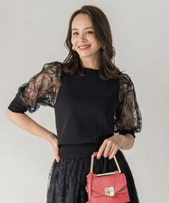 Viaggio Blu / ビアッジョブルー ニット・セーター | フェザーフラワーニット≪手洗い可能≫