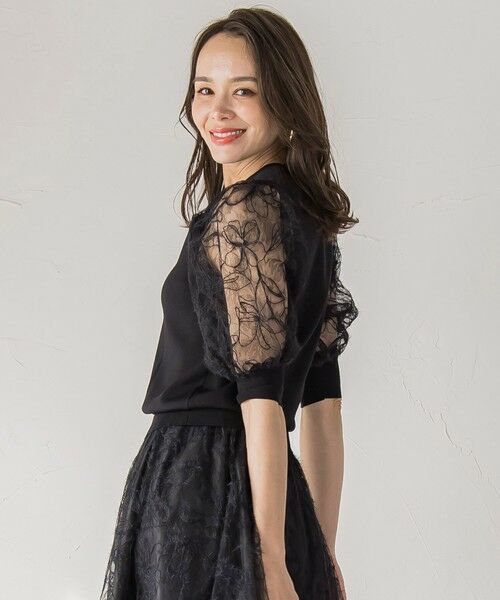 Viaggio Blu / ビアッジョブルー ニット・セーター | フェザーフラワーニット≪手洗い可能≫ | 詳細1