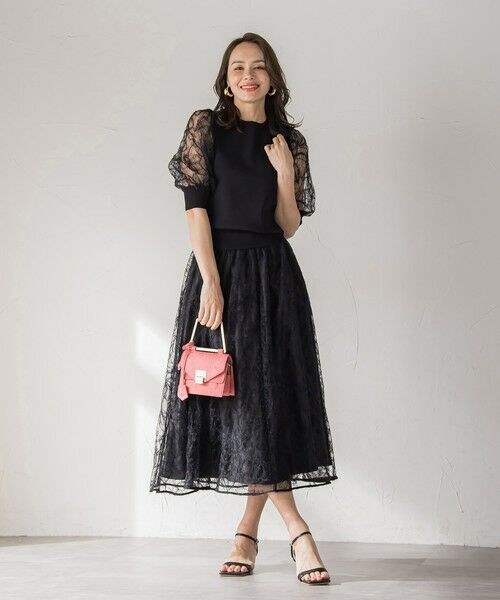 Viaggio Blu / ビアッジョブルー ニット・セーター | フェザーフラワーニット≪手洗い可能≫ | 詳細3