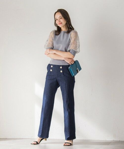 Viaggio Blu / ビアッジョブルー ニット・セーター | フェザーフラワーニット≪手洗い可能≫ | 詳細8