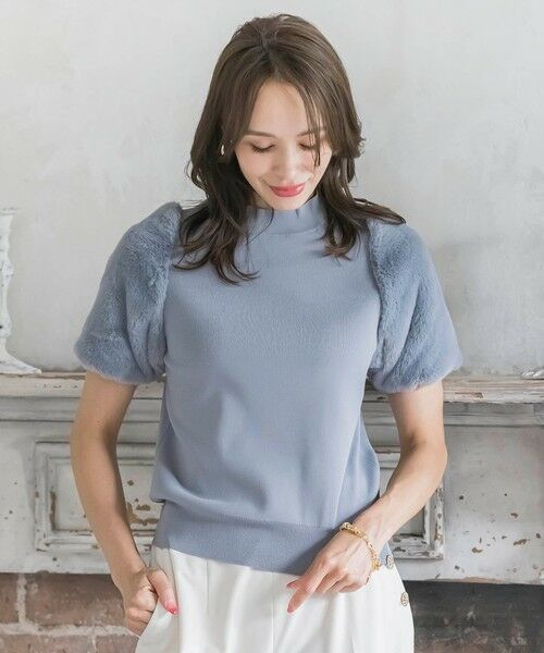 Viaggio Blu / ビアッジョブルー ニット・セーター | ファースリーブハイネックニット≪手洗い可能≫ | 詳細20