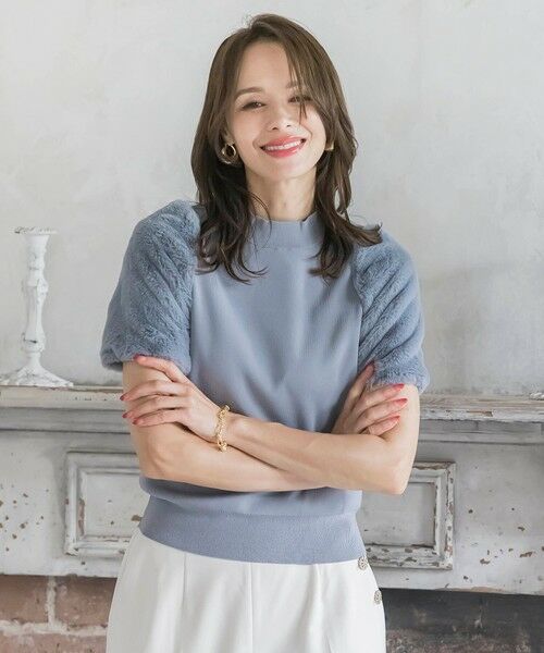 Viaggio Blu / ビアッジョブルー ニット・セーター | ファースリーブハイネックニット≪手洗い可能≫ | 詳細21