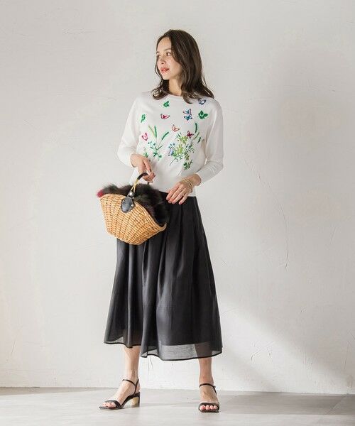 Viaggio Blu / ビアッジョブルー ニット・セーター | バタフライ刺繍ニット≪手洗い可能≫ | 詳細4