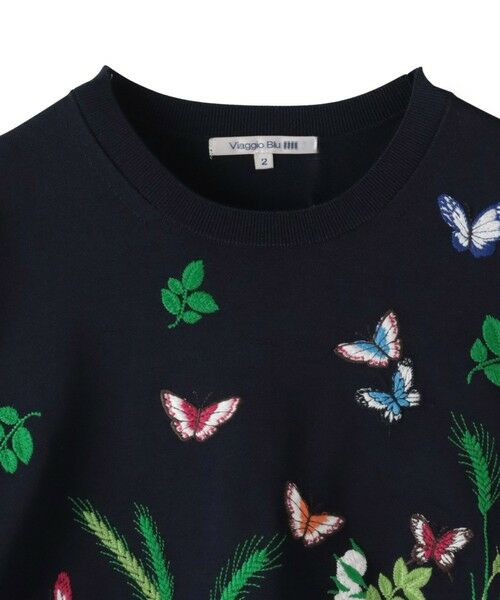 Viaggio Blu / ビアッジョブルー ニット・セーター | バタフライ刺繍ニット≪手洗い可能≫ | 詳細21