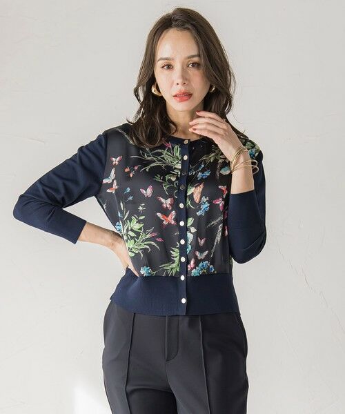 Viaggio Blu / ビアッジョブルー カーディガン・ボレロ | バタフライドッキングカーディガン≪手洗い可能≫ | 詳細10