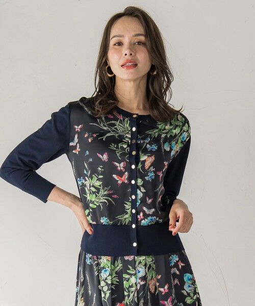 Viaggio Blu / ビアッジョブルー カーディガン・ボレロ | バタフライドッキングカーディガン≪手洗い可能≫ | 詳細6