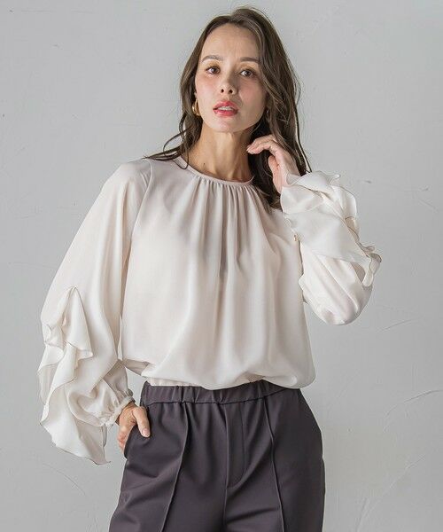 Viaggio Blu / ビアッジョブルー シャツ・ブラウス | ラッフルブラウス≪洗濯機で洗える≫ | 詳細1