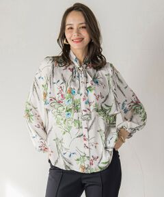 Viaggio Blu / ビアッジョブルー シャツ・ブラウス | バタフライプリントブラウス≪洗濯機で洗える≫