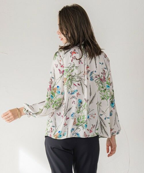 Viaggio Blu / ビアッジョブルー シャツ・ブラウス | バタフライプリントブラウス≪洗濯機で洗える≫ | 詳細4