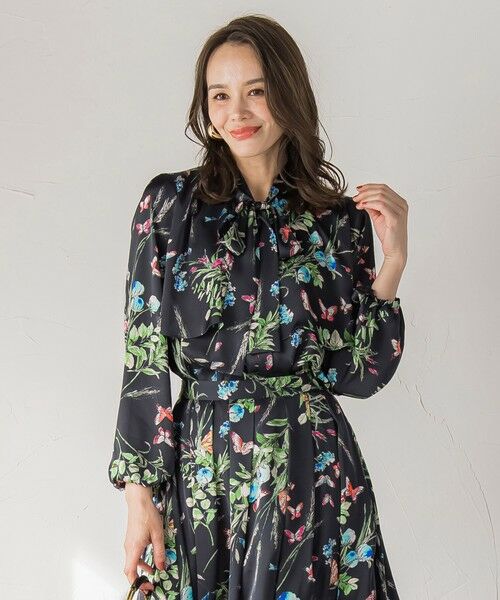 Viaggio Blu / ビアッジョブルー シャツ・ブラウス | バタフライプリントブラウス≪洗濯機で洗える≫ | 詳細20