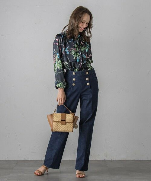 Viaggio Blu / ビアッジョブルー シャツ・ブラウス | バタフライプリントブラウス≪洗濯機で洗える≫ | 詳細24