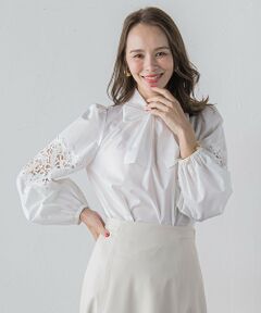 Viaggio Blu / ビアッジョブルー シャツ・ブラウス | 袖レースブラウス≪洗濯機で洗える≫