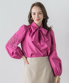 Viaggio Blu / ビアッジョブルー シャツ・ブラウス | 袖レースブラウス≪洗濯機で洗える≫