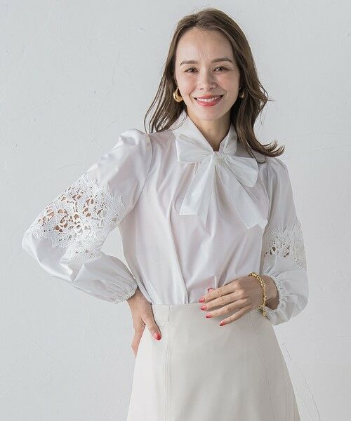 Viaggio Blu / ビアッジョブルー シャツ・ブラウス | 袖レースブラウス≪洗濯機で洗える≫ | 詳細1