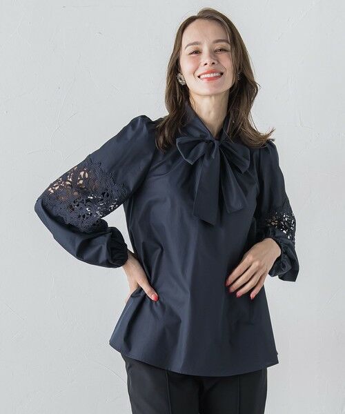 Viaggio Blu / ビアッジョブルー シャツ・ブラウス | 袖レースブラウス≪洗濯機で洗える≫ | 詳細5