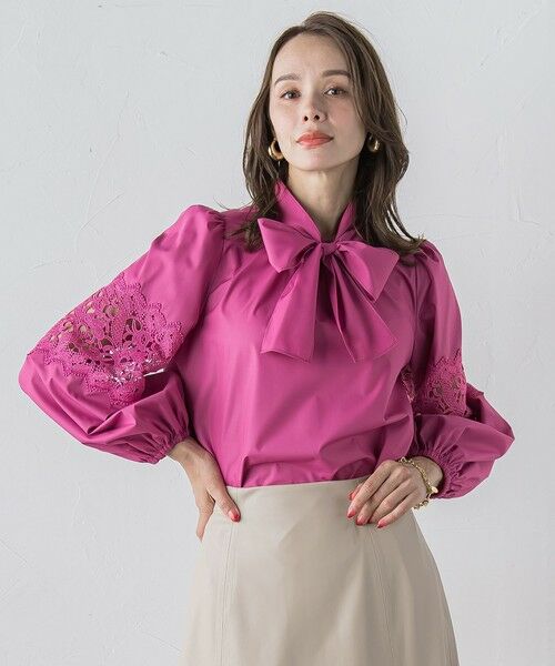 Viaggio Blu / ビアッジョブルー シャツ・ブラウス | 袖レースブラウス≪洗濯機で洗える≫ | 詳細12