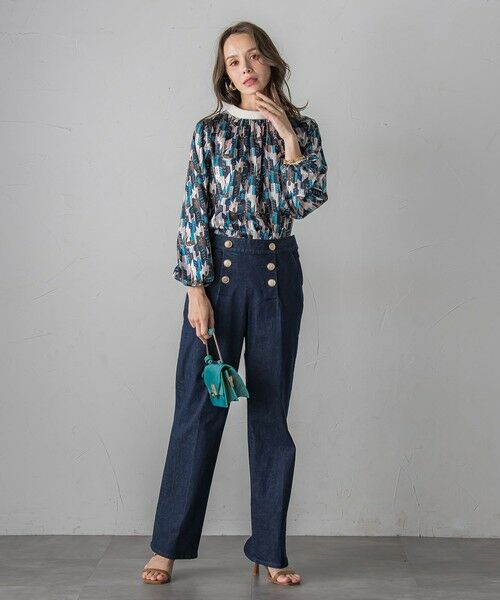 Viaggio Blu / ビアッジョブルー シャツ・ブラウス | ビルディング柄ブラウス≪洗濯機で洗える≫ | 詳細2