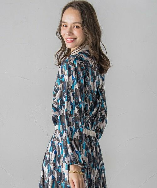 Viaggio Blu / ビアッジョブルー シャツ・ブラウス | ビルディング柄ブラウス≪洗濯機で洗える≫ | 詳細5