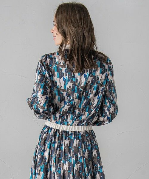 Viaggio Blu / ビアッジョブルー シャツ・ブラウス | ビルディング柄ブラウス≪洗濯機で洗える≫ | 詳細6