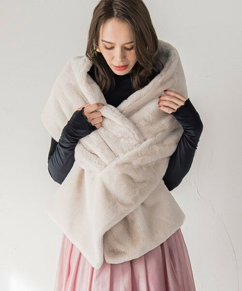 Viaggio Blu / ビアッジョブルー マフラー・ショール・スヌード・ストール | フェイクファーストール≪手洗い可能≫ | 詳細3