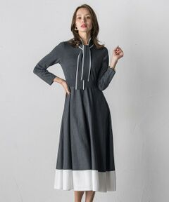 Viaggio Blu / ビアッジョブルー ロング・マキシ丈ワンピース | バイカラーニットワンピース≪手洗い可能≫