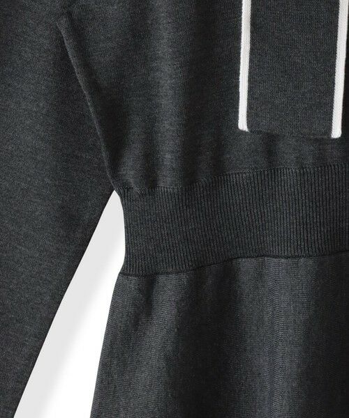 Viaggio Blu / ビアッジョブルー ロング・マキシ丈ワンピース | バイカラーニットワンピース≪手洗い可能≫ | 詳細9