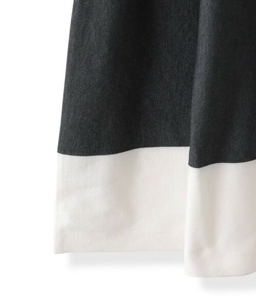 Viaggio Blu / ビアッジョブルー ロング・マキシ丈ワンピース | バイカラーニットワンピース≪手洗い可能≫ | 詳細11