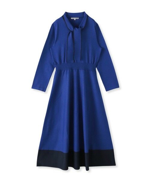 Viaggio Blu / ビアッジョブルー ロング・マキシ丈ワンピース | バイカラーニットワンピース≪手洗い可能≫ | 詳細21