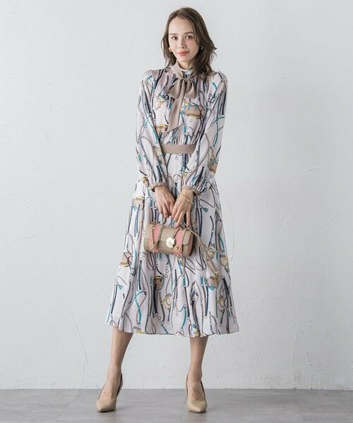 Viaggio Blu / ビアッジョブルー ロング・マキシ丈ワンピース | 馬具プリントワンピース≪手洗い可能≫ | 詳細5