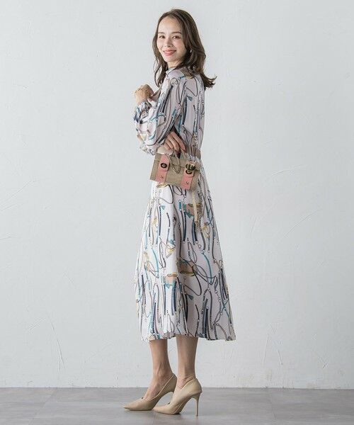 Viaggio Blu / ビアッジョブルー ロング・マキシ丈ワンピース | 馬具プリントワンピース≪手洗い可能≫ | 詳細6