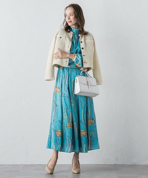 Viaggio Blu / ビアッジョブルー ロング・マキシ丈ワンピース | 馬具プリントワンピース≪手洗い可能≫ | 詳細13