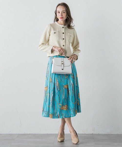 Viaggio Blu / ビアッジョブルー ロング・マキシ丈ワンピース | 馬具プリントワンピース≪手洗い可能≫ | 詳細14