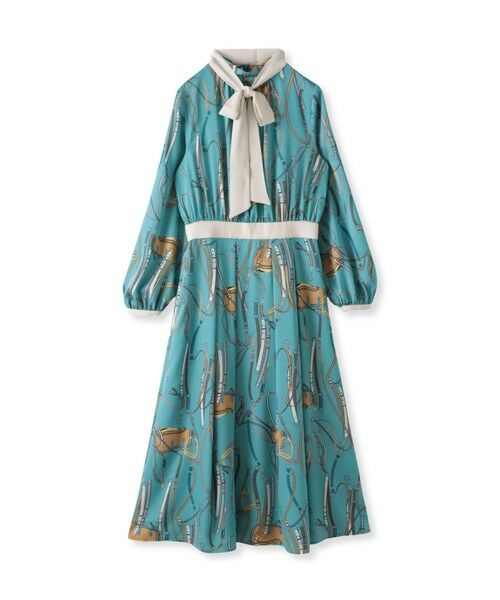 Viaggio Blu / ビアッジョブルー ロング・マキシ丈ワンピース | 馬具プリントワンピース≪手洗い可能≫ | 詳細16
