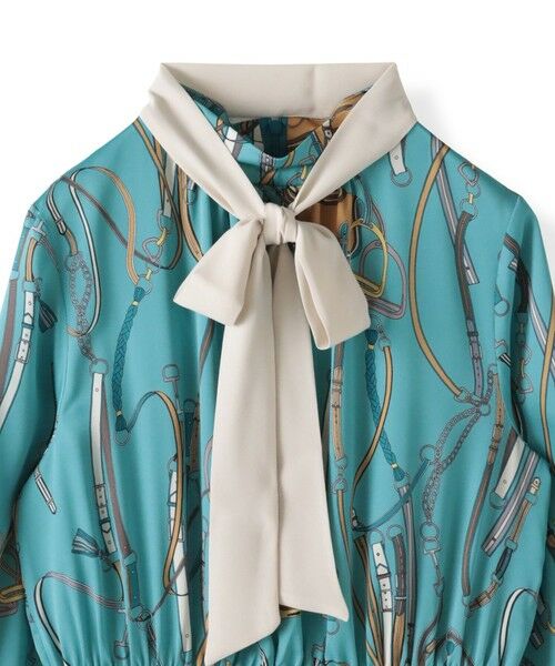 Viaggio Blu / ビアッジョブルー ロング・マキシ丈ワンピース | 馬具プリントワンピース≪手洗い可能≫ | 詳細17