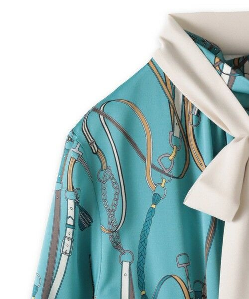 Viaggio Blu / ビアッジョブルー ロング・マキシ丈ワンピース | 馬具プリントワンピース≪手洗い可能≫ | 詳細18