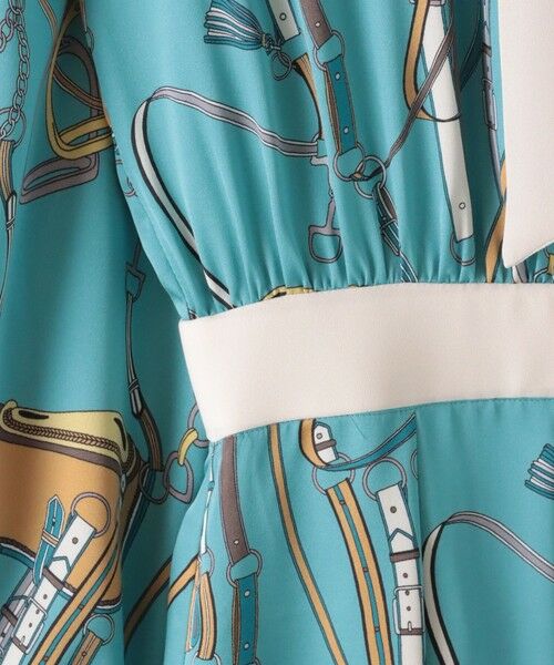 Viaggio Blu / ビアッジョブルー ロング・マキシ丈ワンピース | 馬具プリントワンピース≪手洗い可能≫ | 詳細20