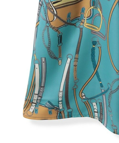 Viaggio Blu / ビアッジョブルー ロング・マキシ丈ワンピース | 馬具プリントワンピース≪手洗い可能≫ | 詳細21