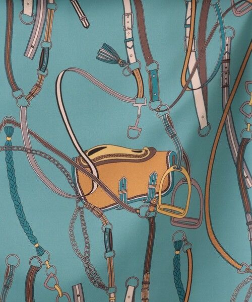 Viaggio Blu / ビアッジョブルー ロング・マキシ丈ワンピース | 馬具プリントワンピース≪手洗い可能≫ | 詳細24