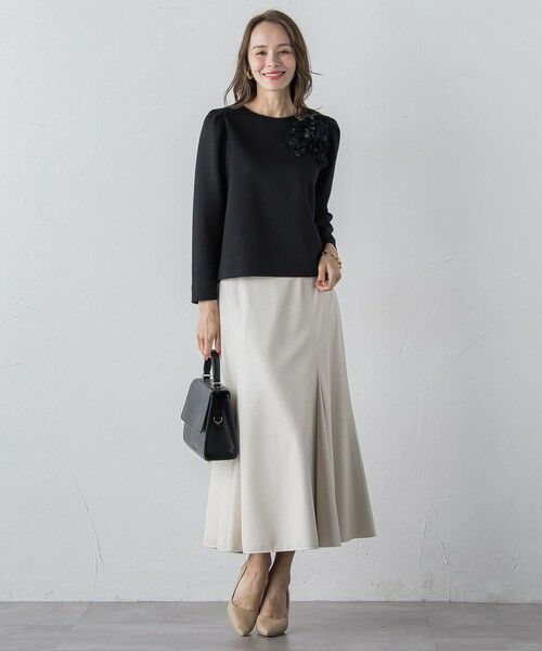 Viaggio Blu / ビアッジョブルー カットソー | フラワーモチーフダンボールトップス≪手洗い可能≫ | 詳細3