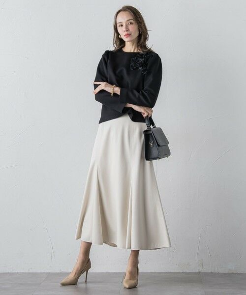 Viaggio Blu / ビアッジョブルー カットソー | フラワーモチーフダンボールトップス≪手洗い可能≫ | 詳細4