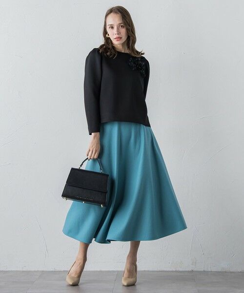 Viaggio Blu / ビアッジョブルー カットソー | フラワーモチーフダンボールトップス≪手洗い可能≫ | 詳細6