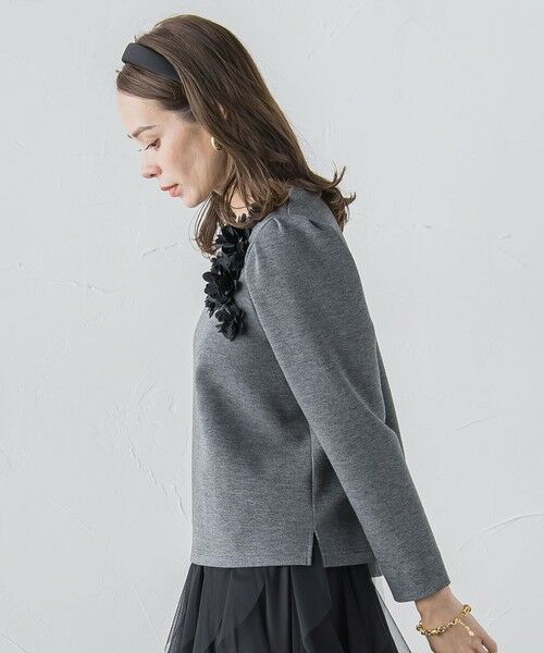 Viaggio Blu / ビアッジョブルー カットソー | フラワーモチーフダンボールトップス≪手洗い可能≫ | 詳細16