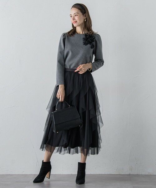 Viaggio Blu / ビアッジョブルー カットソー | フラワーモチーフダンボールトップス≪手洗い可能≫ | 詳細18