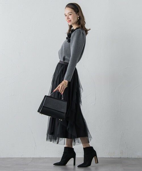 Viaggio Blu / ビアッジョブルー カットソー | フラワーモチーフダンボールトップス≪手洗い可能≫ | 詳細19