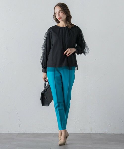 Viaggio Blu / ビアッジョブルー その他パンツ | ピンタックテーパードパンツ≪洗濯機で洗える≫ | 詳細12