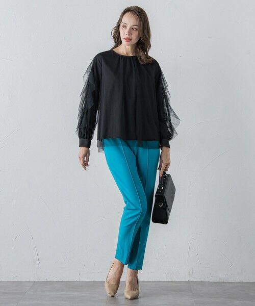 Viaggio Blu / ビアッジョブルー その他パンツ | ピンタックテーパードパンツ≪洗濯機で洗える≫ | 詳細13