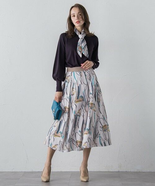 Viaggio Blu / ビアッジョブルー ミニ・ひざ丈スカート | 馬具プリントスカート≪手洗い可能≫ | 詳細2