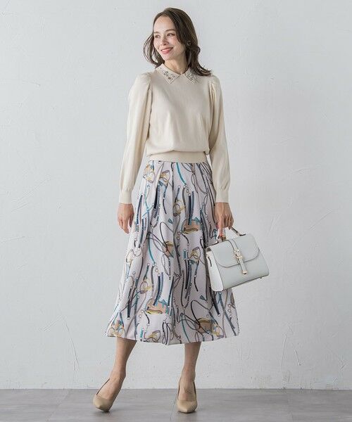 Viaggio Blu / ビアッジョブルー ミニ・ひざ丈スカート | 馬具プリントスカート≪手洗い可能≫ | 詳細6