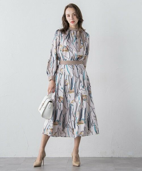 Viaggio Blu / ビアッジョブルー ミニ・ひざ丈スカート | 馬具プリントスカート≪手洗い可能≫ | 詳細8