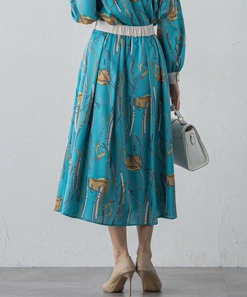 Viaggio Blu / ビアッジョブルー ミニ・ひざ丈スカート | 馬具プリントスカート≪手洗い可能≫ | 詳細12